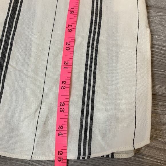 Tibi Warren striped buttons sleeve blouse cold shoulder sz XS - Picture 3 of 7